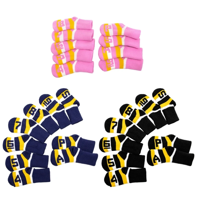 9Pcs Knitted Fabric Golf Iron Cover Iron Head Protect Cover Golf Wedges Headcover Golf Iron Club Covers with Big Number G99D
9Pcs Knitted Fabric Golf Iron Cover Iron Head Protect Cover Golf Wedges Headcover Golf Iron Club Covers with Big Number G99D