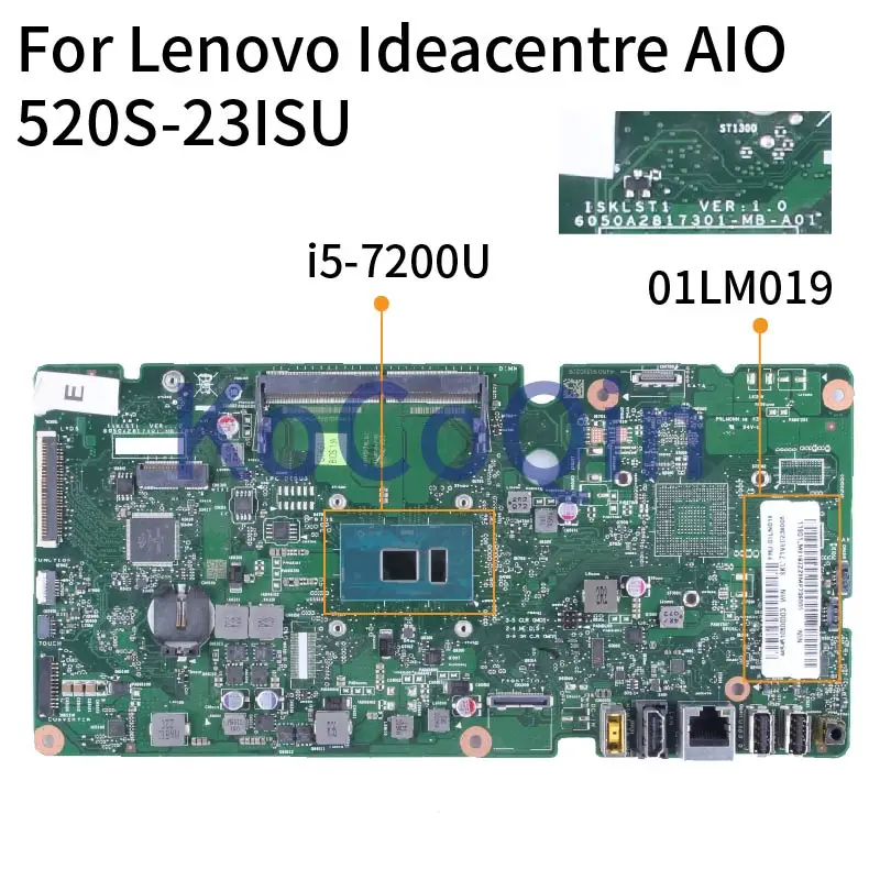

For Lenovo Ideacentre AIO 520S-23ISU i5-7200U Mainboard 6050A2817301 01LM019 SR342 DDR4 All-in-one Motherboard