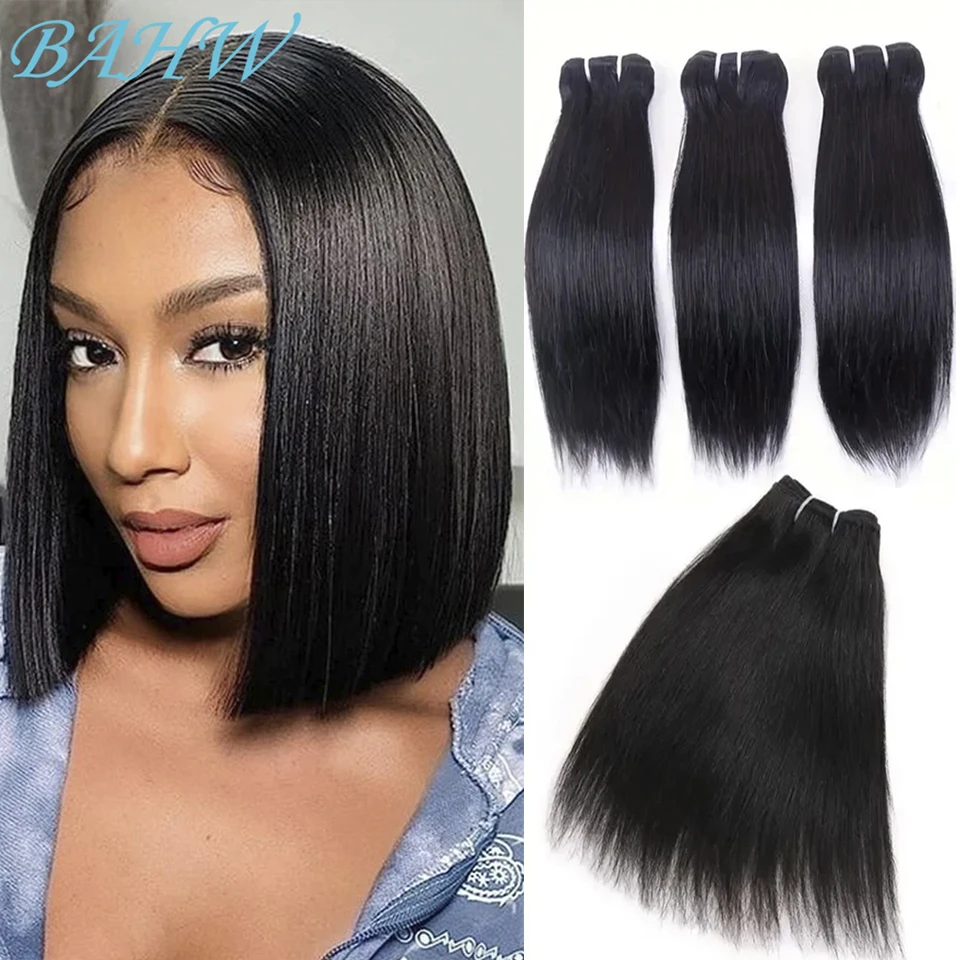 

Indian Short Straight Bundles 100% Raw Human Hair Bundles Virgin Hair 2/3/5 PCS Bundles Straight Natural color Hair Extensions