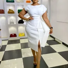 Ruffles Bodycon Dresses for Women Sleeveless Peplum Slit O Neck Spring Summer Office Ladies Elegant Fashion Date Daily Dress New
Ruffles Bodycon Dresses for Women Sleeveless Peplum Slit O Neck Spring Summer Office Ladies Elegant Fashion Date Daily Dress New