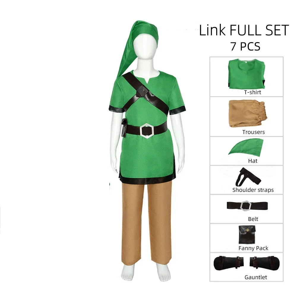 Game Legend Cosplay Costume Hero Link Full Set Green Shirt Unisex Adult Kids Halloween Carnival Party Disguise Suit
Game Legend Cosplay Costume Hero Link Full Set Green Shirt Unisex Adult Kids Halloween Carnival Party Disguise Suit