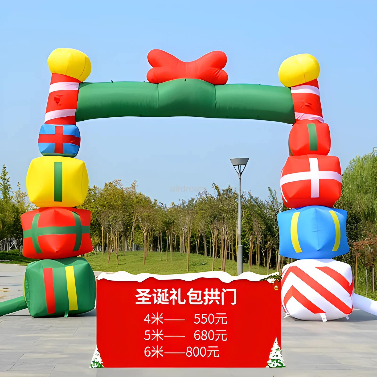 

New Design Inflatable Santa Claus Arch Christmas Promotion Archway, inflatable Christmas Arch For outdoor Decoration
