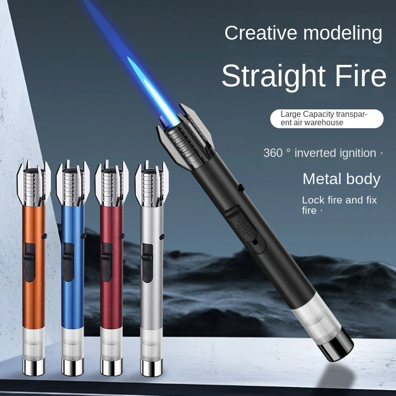 

Torch Flame Jet Visible Gas Lighter Spray Gun Kitchen Cooking Smoking Accessories Windproof Turbo Jewelry Welding Cigar Lighters