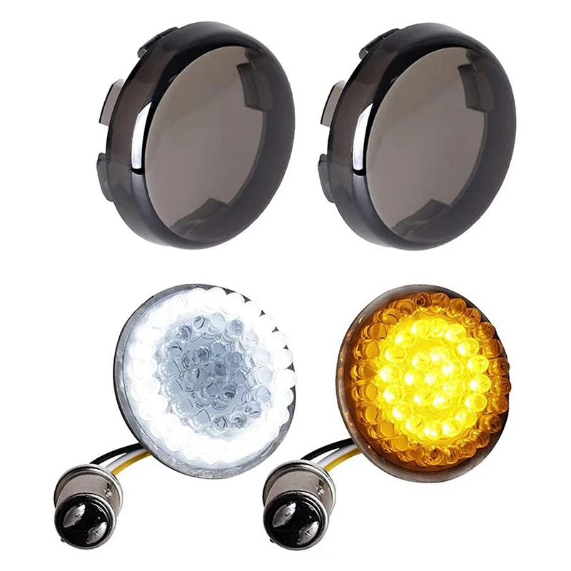 4PCS Smoked Front Turn Signals LED Lights Panel Motorcycle 1157 Insert Kit For Dyna Road Street Glide
4PCS Smoked Front Turn Signals LED Lights Panel Motorcycle 1157 Insert Kit For Dyna Road Street Glide