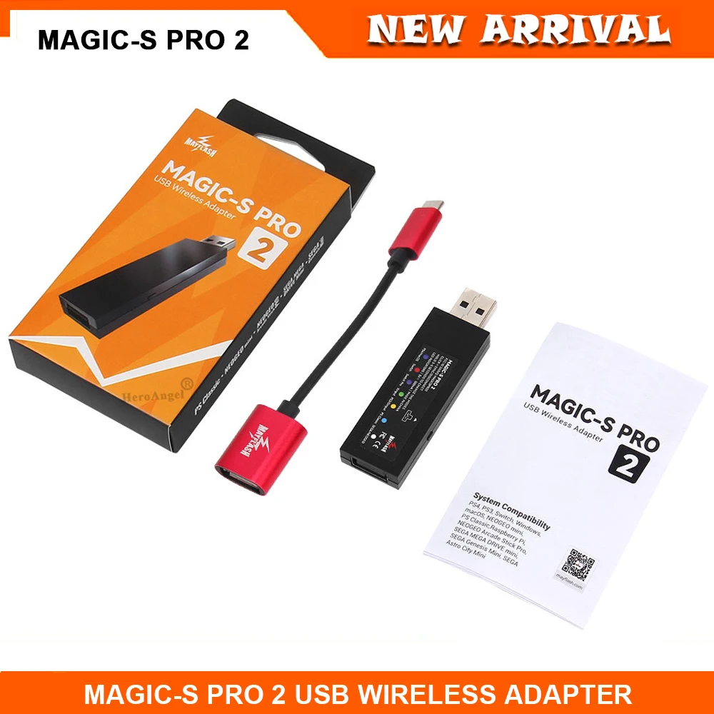 MayFlash MAGIC-S Pro 2 Wireless Bluetooth-compatible Gamepad USB Adapter to for Nintendo Switch/Sega/Windows/PS4/NEOGEO Mini
MayFlash MAGIC-S Pro 2 Wireless Bluetooth-compatible Gamepad USB Adapter to for Nintendo Switch/Sega/Windows/PS4/NEOGEO Mini