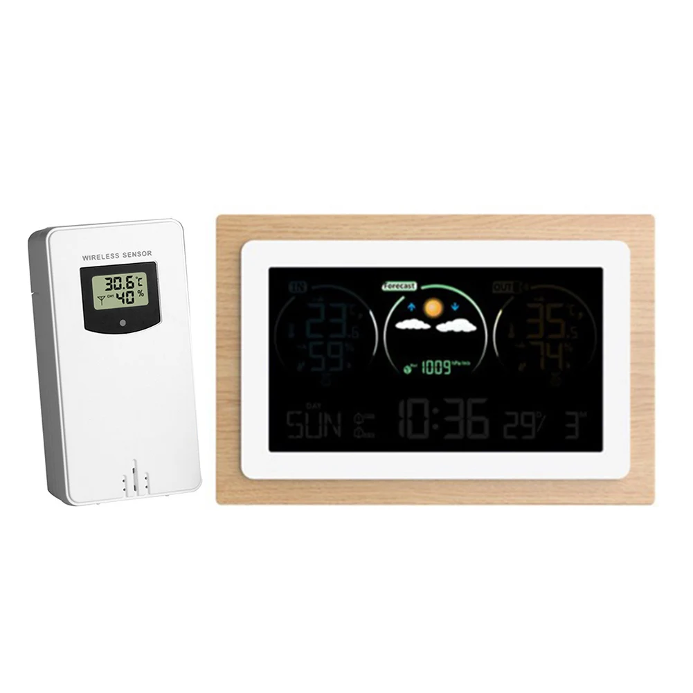 Wireless Sensor Weather Station Digital Alarm Clock Humidity Indoor Outdoor Monitor Temperature Snooze Function
Wireless Sensor Weather Station Digital Alarm Clock Humidity Indoor Outdoor Monitor Temperature Snooze Function