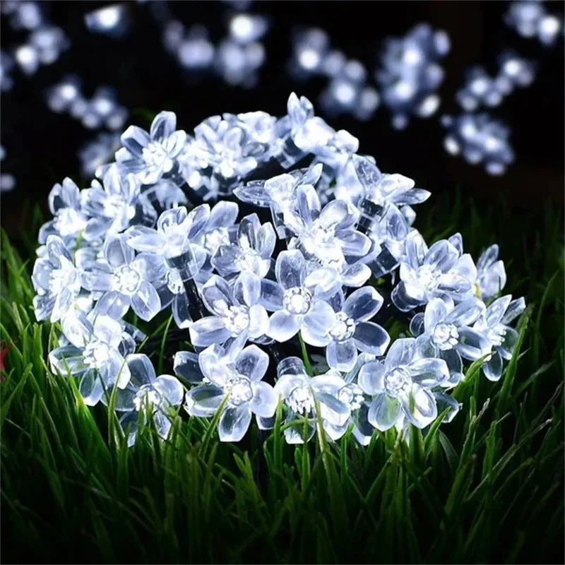 200/100/50/30/20LED Outdoor Courtyard Solar Fairy Lights Cherry Blossoms Solar String Lights Christmas Decorative Lighting Lamp 200/100/50/30/20LED Outdoor Courtyard Solar Fairy Lights Cherry Blossoms Solar String Lights Christmas Decorative Lighting Lamp