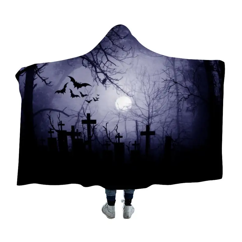 Gothic Midnight Cemetery Cloak Hooded Blanket 
Gothic Midnight Cemetery Cloak Hooded Blanket