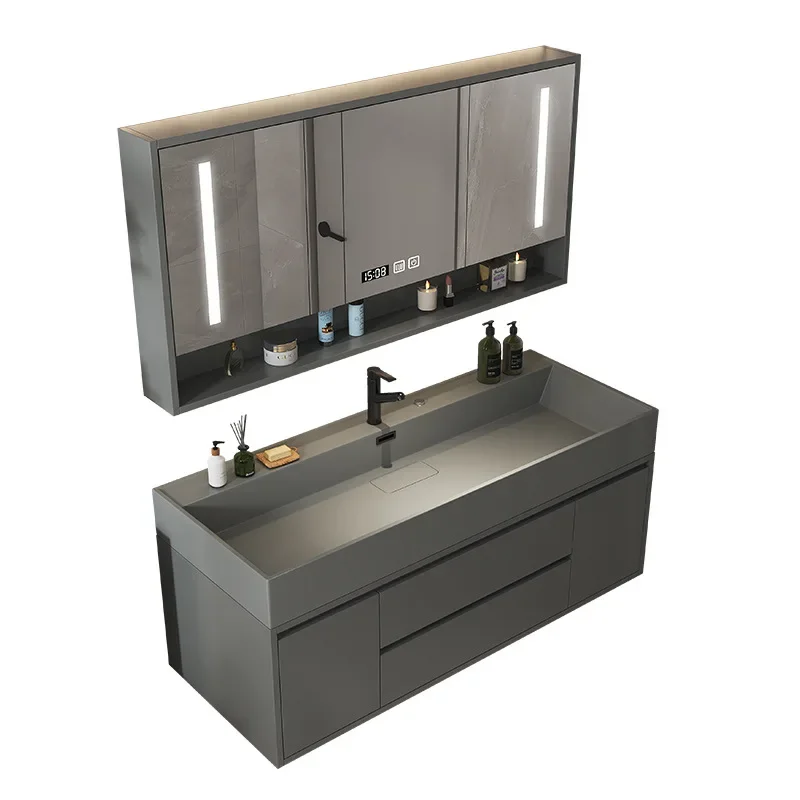 Light Luxury Rock Integrated Bathroom Cabinet Combination of Intelligent Simple Mirror Cabinet Basin Face Wash Table Toilet
Light Luxury Rock Integrated Bathroom Cabinet Combination of Intelligent Simple Mirror Cabinet Basin Face Wash Table Toilet