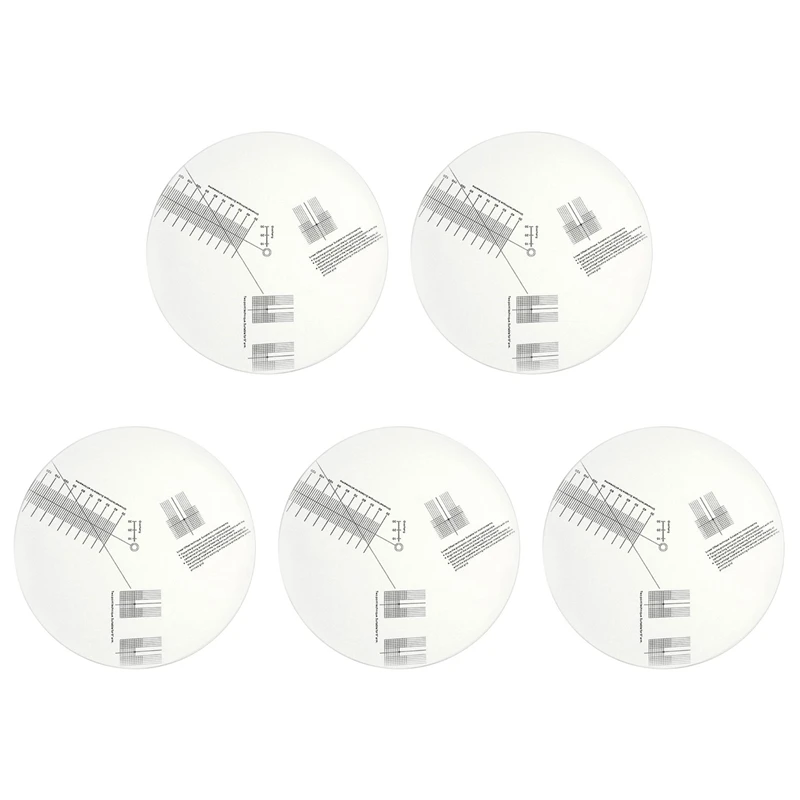 

5X Anti-Sliding LP Vinyl Record Pickup Calibration Plate Distance Gauge Protractor Adjustment Tool Ruler For Turntable