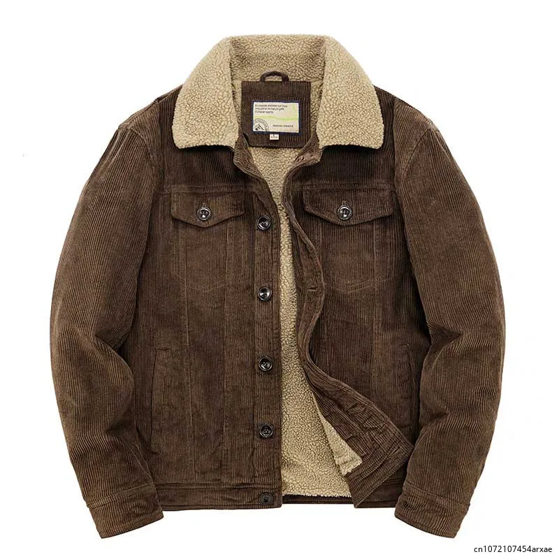 Men Winter Fleece Corduroy Jackets Coats Fur Collar Thermal Warm Outwear Top Clothing For Male Size M-5XL Thermal
Men Winter Fleece Corduroy Jackets Coats Fur Collar Thermal Warm Outwear Top Clothing For Male Size M-5XL Thermal
