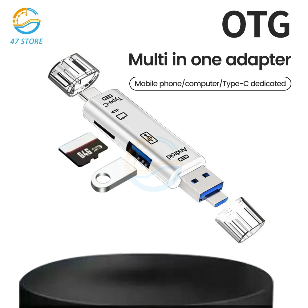 5 in 1 Usb 3.0 Type C/Usb /Micro Usb/Tf/SD Memory Card Reader OTG Card Reader Adapter Mobile Phone Accessories for Camera Photo
5 in 1 Usb 3.0 Type C/Usb /Micro Usb/Tf/SD Memory Card Reader OTG Card Reader Adapter Mobile Phone Accessories for Camera Photo
