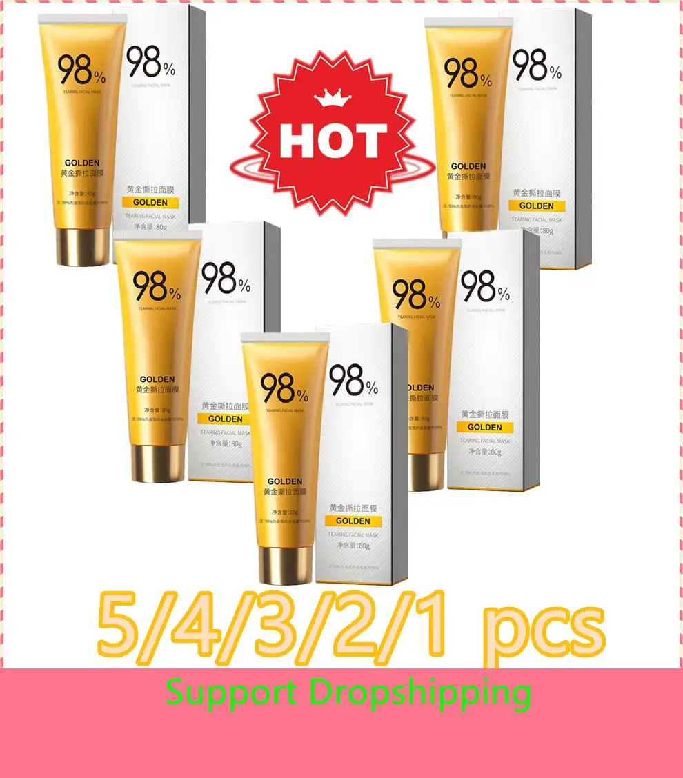 5-1Pcs 98% Gold Foil Peel-Off Mask 24k Gold Foil Peel-Off Masque Firming Facial Mask For Rough Large Pores For Women
5-1Pcs 98% Gold Foil Peel-Off Mask 24k Gold Foil Peel-Off Masque Firming Facial Mask For Rough Large Pores For Women