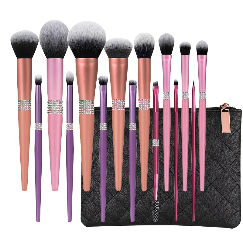 

Karsyngirl 15Pcs Ultra Soft Colourful Makeup Brushes Set Powder Foundation Contour Blush Highlighter Concealer Eyeshadow Brush