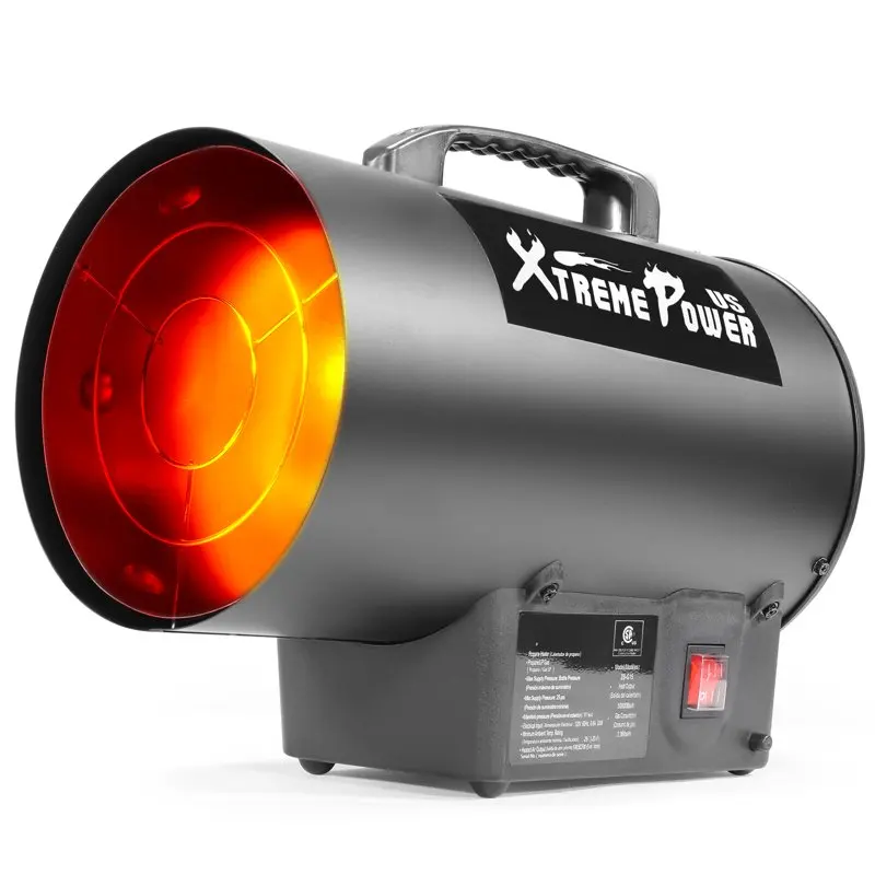 Portable 50,000BTU Propane Heater Forced Air Heater Heat Output Piezo Ignition for Indoor / Outdoor Job Site, Garage, Constructi
Portable 50,000BTU Propane Heater Forced Air Heater Heat Output Piezo Ignition for Indoor / Outdoor Job Site, Garage, Constructi