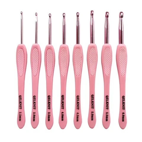 8 pcs Pink aluminum crochet hooks set knitting and crochet tools and accessories Hooks and knitting accessories kit so weave
8 pcs Pink aluminum crochet hooks set knitting and crochet tools and accessories Hooks and knitting accessories kit so weave