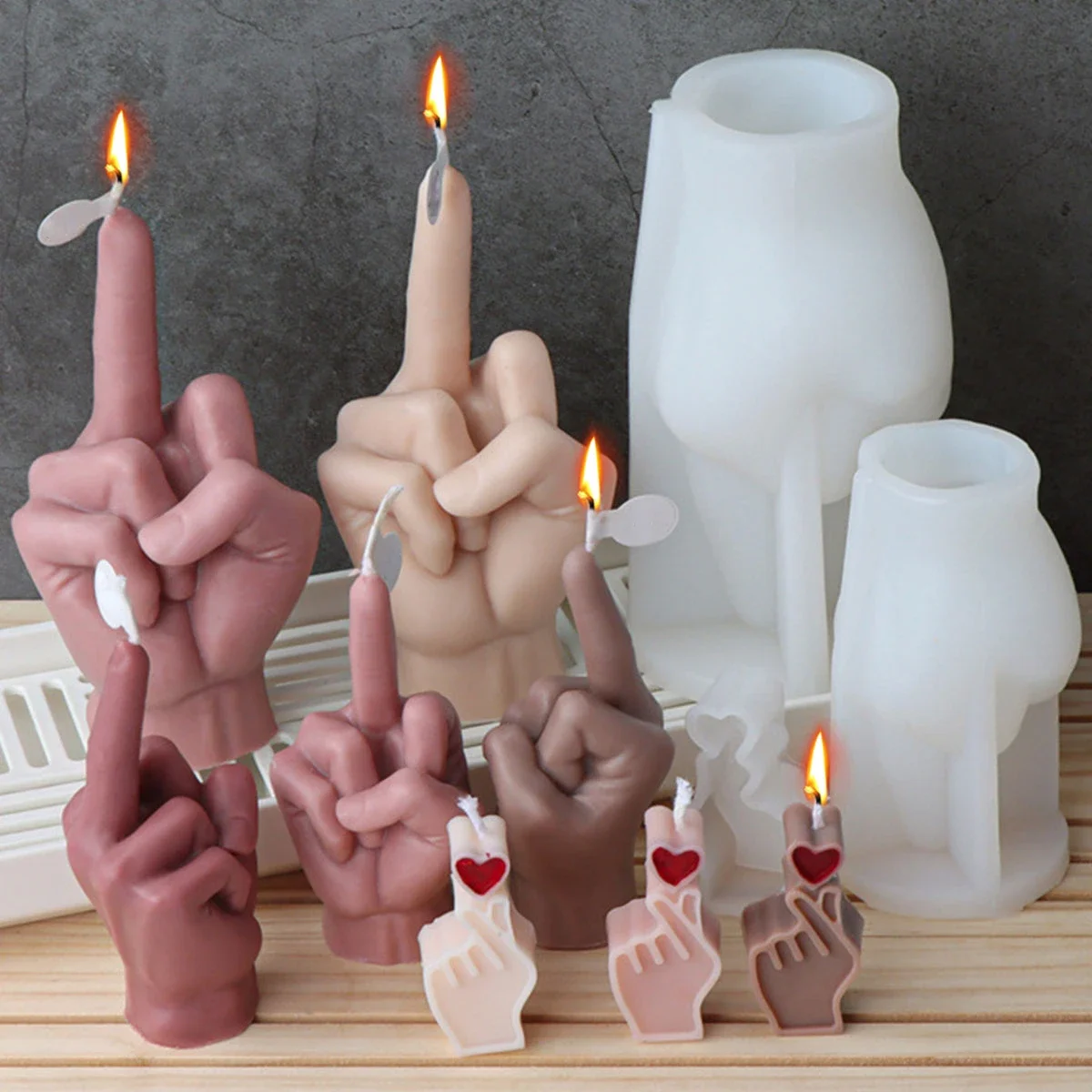 Large 3D Middle Finger Candle Silicone Mold Creative Gesture Wax For Candle Making Soap Plaster Craft Resin Mold Kit Home Gift
Large 3D Middle Finger Candle Silicone Mold Creative Gesture Wax For Candle Making Soap Plaster Craft Resin Mold Kit Home Gift