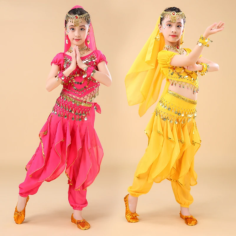 Kids Belly Dance 6 Color Egypt Dance Costumes Bollywood Clothes Child Indian Dancing Sets Girl's Performance Clothing Dress 
Kids Belly Dance 6 Color Egypt Dance Costumes Bollywood Clothes Child Indian Dancing Sets Girl's Performance Clothing Dress