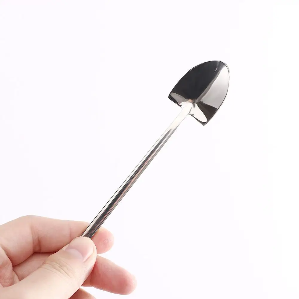 

Scoop Drinking Drinking Flatware Long Handle Shovel Shape Kitchen Flatware Dinner Spoons Coffee Spoon Dinnerware Spoon