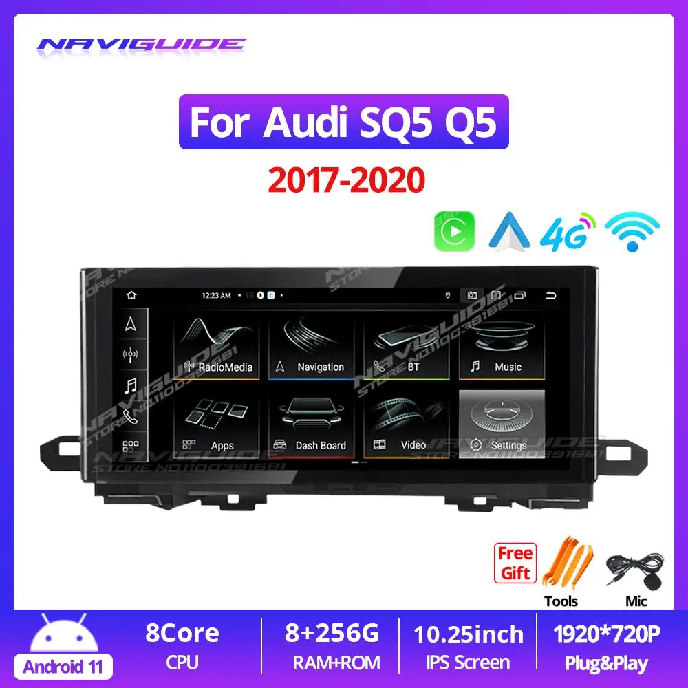 NAVIGUIDE 10.25'' Carplay Car Radio For Audi SQ5 Q5 2017-2020 LHD Multimedia Player GPS Navigation Android 11 Headunit 8+256G
NAVIGUIDE 10.25'' Carplay Car Radio For Audi SQ5 Q5 2017-2020 LHD Multimedia Player GPS Navigation Android 11 Headunit 8+256G