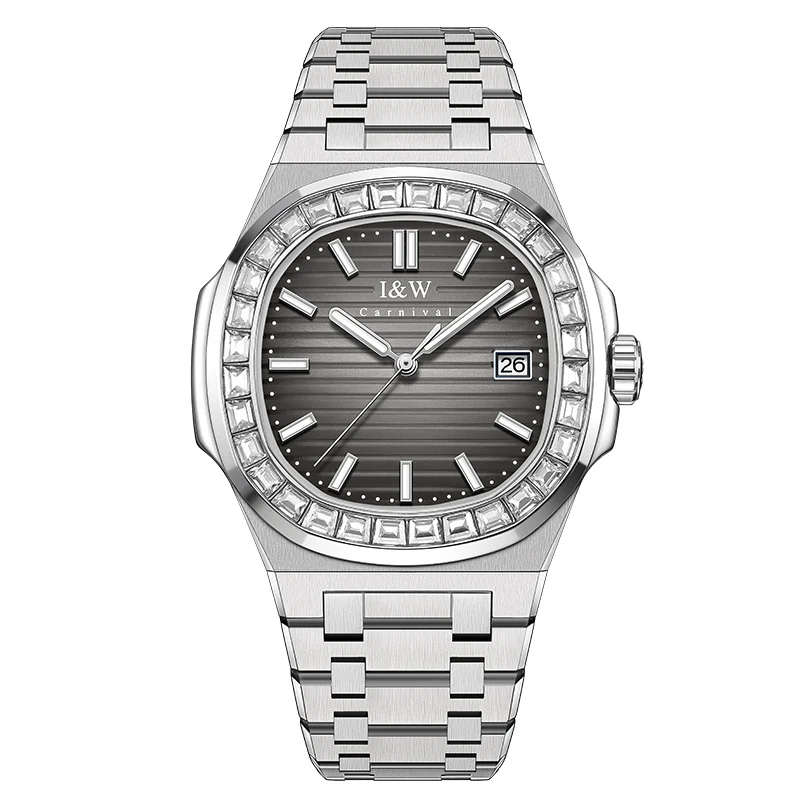 Мужские автоматические часы I & W, 43 мм, роскошные квадратные механические наручные часы с сапфировым стеклом и застежкой-бабочкой
Мужские автоматические часы I & W, 43 мм, роскошные квадратные механические наручные часы с сапфировым стеклом и застежкой-бабочкой