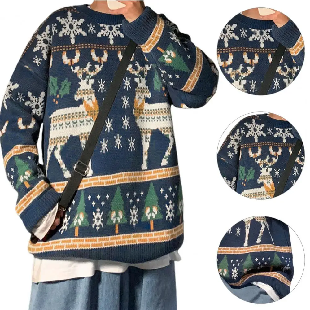 Terrific Winter Sweater Knitted Snowflake Christmas Sweater Skin-friendly New Year Sweater
Terrific Winter Sweater Knitted Snowflake Christmas Sweater Skin-friendly New Year Sweater