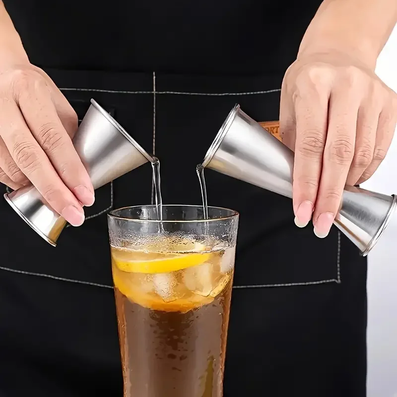 1pc Stainless Steel Double Jigger, Bar Party Wine Cocktail Measuring Cups Liquid Drinks DIY Tool Bar Tool For Mixing Drinks
1pc Stainless Steel Double Jigger, Bar Party Wine Cocktail Measuring Cups Liquid Drinks DIY Tool Bar Tool For Mixing Drinks
