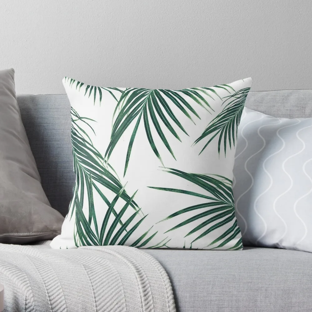 

Green Palm Leaves Dream #2 #tropical #decor #art Throw Pillow Pillowcases Cushion Covers Sofa Couch Cushions