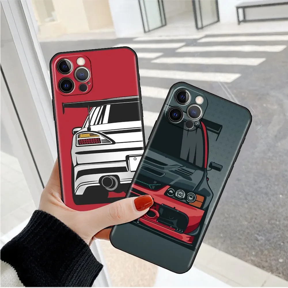 Japan JDM Sports Cars Phone Case For Apple iPhone 15 14 13 12 11 Pro Max XR X XS 7 8 Plus Mini Black Silicone Capa Comic Style Japan JDM Sports Cars Phone Case For Apple iPhone 15 14 13 12 11 Pro Max XR X XS 7 8 Plus Mini Black Silicone Capa Comic Style