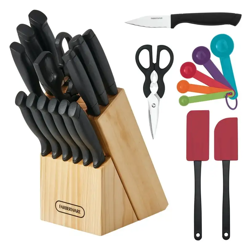 23-piece Never Needs Sharpening Dishwasher Safe Cutlery and Utensil Set in Black Cosas para cocina Strainers for the kitchen Flo
23-piece Never Needs Sharpening Dishwasher Safe Cutlery and Utensil Set in Black Cosas para cocina Strainers for the kitchen Flo