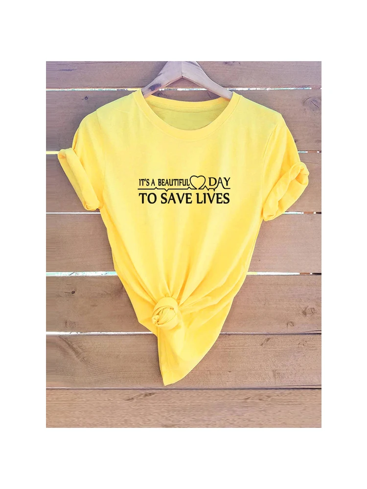 Женская Повседневная футболка It's A Beautiful Day To Save Life, летние топы для девочек, модные топы Tumblr с цитатой, футболки
Женская Повседневная футболка It's A Beautiful Day To Save Life, летние топы для девочек, модные топы Tumblr с цитатой, футболки