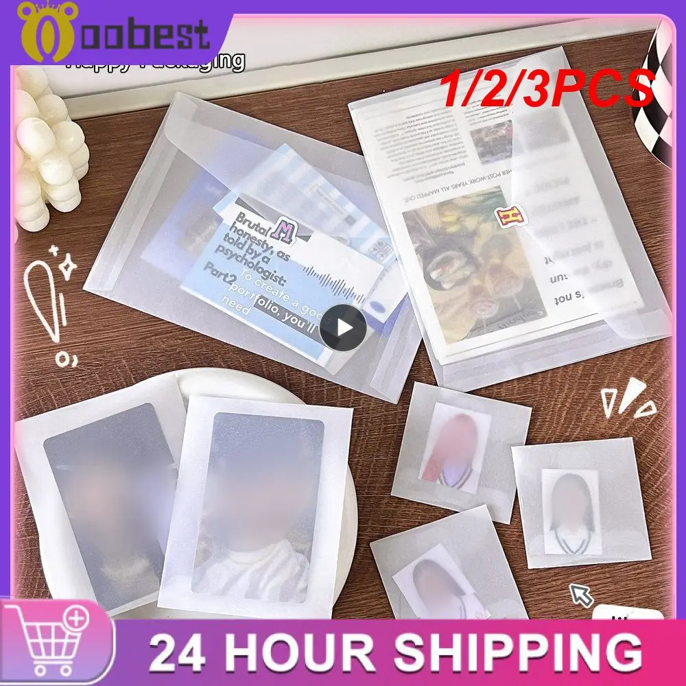

1/2/3PCS Small Card Holder Durable And Environmentally Friendly 3 Options Translucent Storage Bag Packing Bag Water Proof
