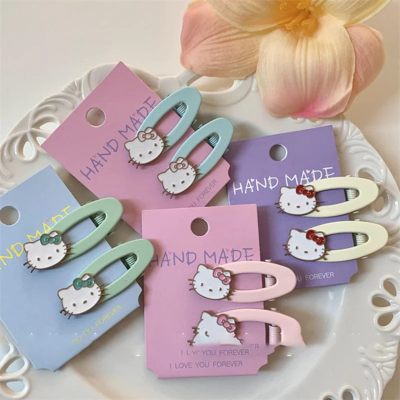 2Pcs Sanrio Kawaii Children Hello Kitty Anime Hair Clip Barrette Cute Sweet Cartoon Hair Accessories Lovely Gifts for Girls
2Pcs Sanrio Kawaii Children Hello Kitty Anime Hair Clip Barrette Cute Sweet Cartoon Hair Accessories Lovely Gifts for Girls