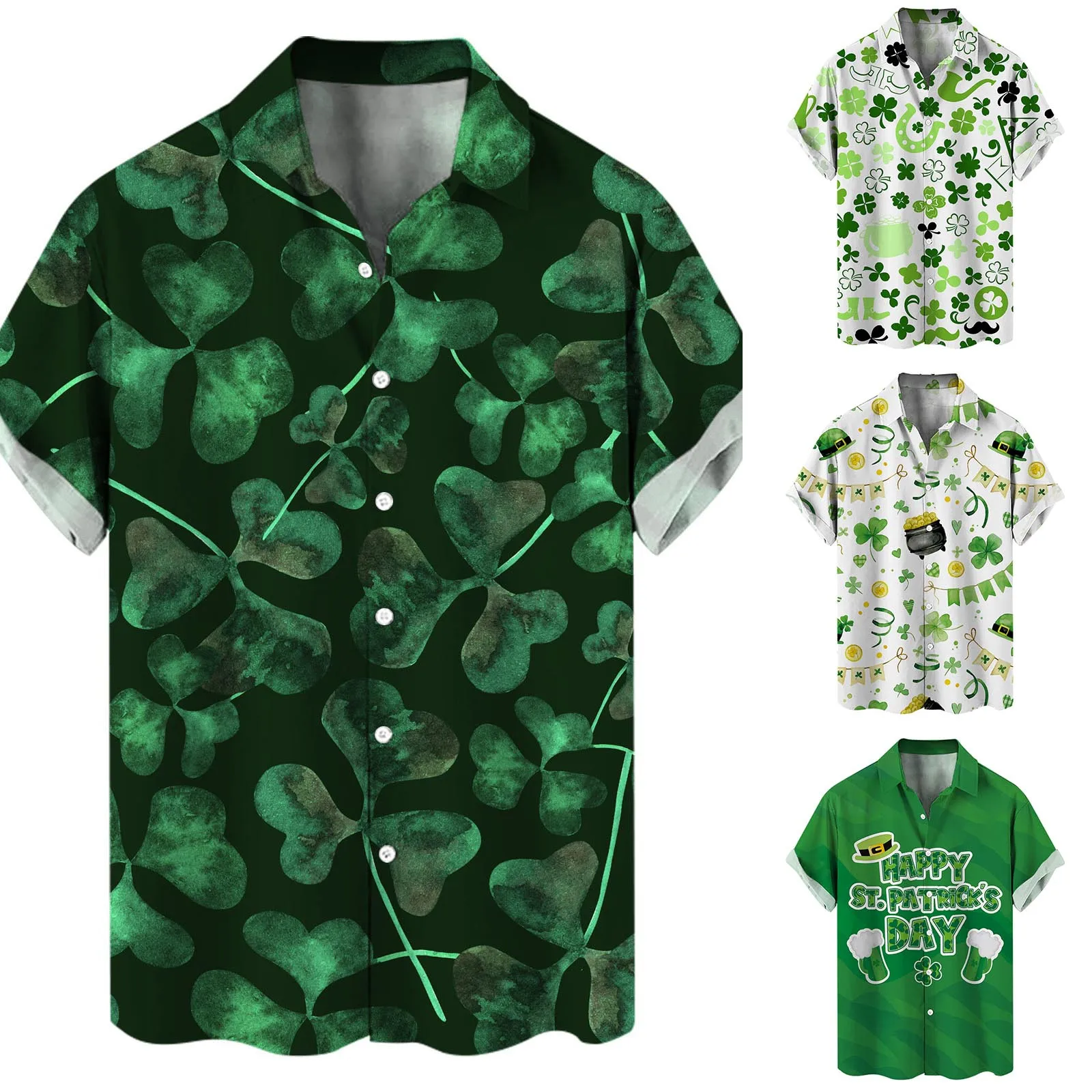 Men's St. Patricks's Day Print Short Sleeve Male's Casual Shirt Spring And Summer slim fit Breathable Retro
Men's St. Patricks's Day Print Short Sleeve Male's Casual Shirt Spring And Summer slim fit Breathable Retro