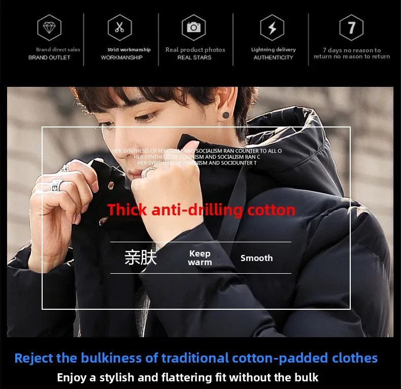 منتصف طول جديد سميكة مقنعين سترة لفصل الشتاء الرجال الدافئة القطن وسادة مبطنة للرجالLeisureDown معطف تسلق الجبال الرجال منتصف طول جديد سميكة مقنعين سترة لفصل الشتاء الرجال الدافئة القطن وسادة مبطنة للرجالLeisureDown معطف تسلق الجبال الرجال