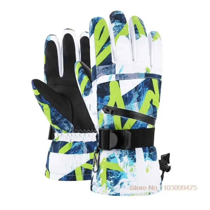 

Лыжные перчатки для мужчин и женщин, зимние перчатки для сноуборда, водонепроницаемые флисовые теплые термоперчатки для сенсорного экрана, аксессуары для езды на мотоцикле и лыжах