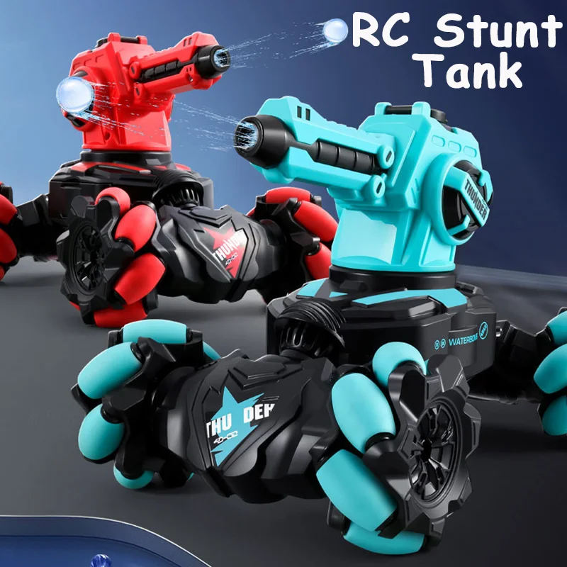 

Gesture Sensing Launch Water Bomb Remote Control Car 30Mins 4WD Lateral Walk Auto Demo 360° Drift Fort Disassembly RC Stunt Car