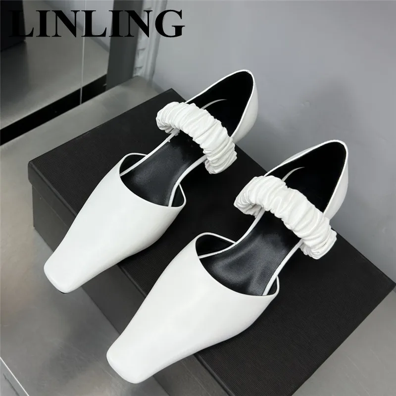 2023 Spring Square Toe High Heels Pumps Women Luxury Designer Genuine Leather Sandals Elastic Band Party Pumps Women Shoes 2023
2023 Spring Square Toe High Heels Pumps Women Luxury Designer Genuine Leather Sandals Elastic Band Party Pumps Women Shoes 2023
