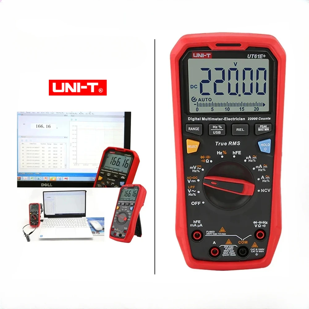 UNI-T UT61B UT61D UT61E Plus мультиметр Аналоговый Цифровой Электрический тестер 22000 отсчетов Амперметр Вольтметр профессиональный мультиметр
UNI-T UT61B UT61D UT61E Plus мультиметр Аналоговый Цифровой Электрический тестер 22000 отсчетов Амперметр Вольтметр профессиональный мультиметр