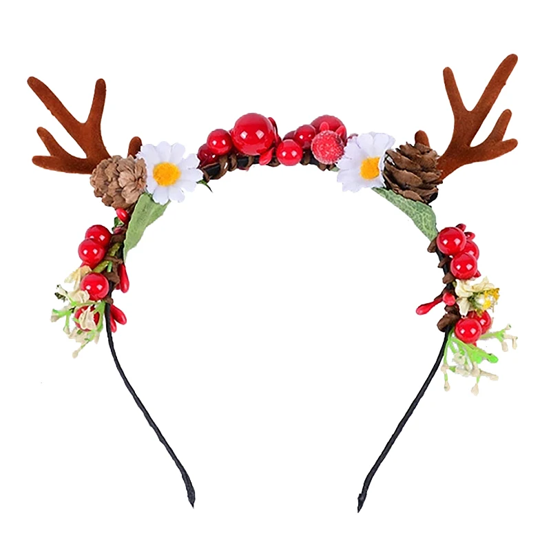 

1 Pcs Christmas Reindeer Antlers Headband Hair Clips Hair Hoop Girl Beauty Headdress