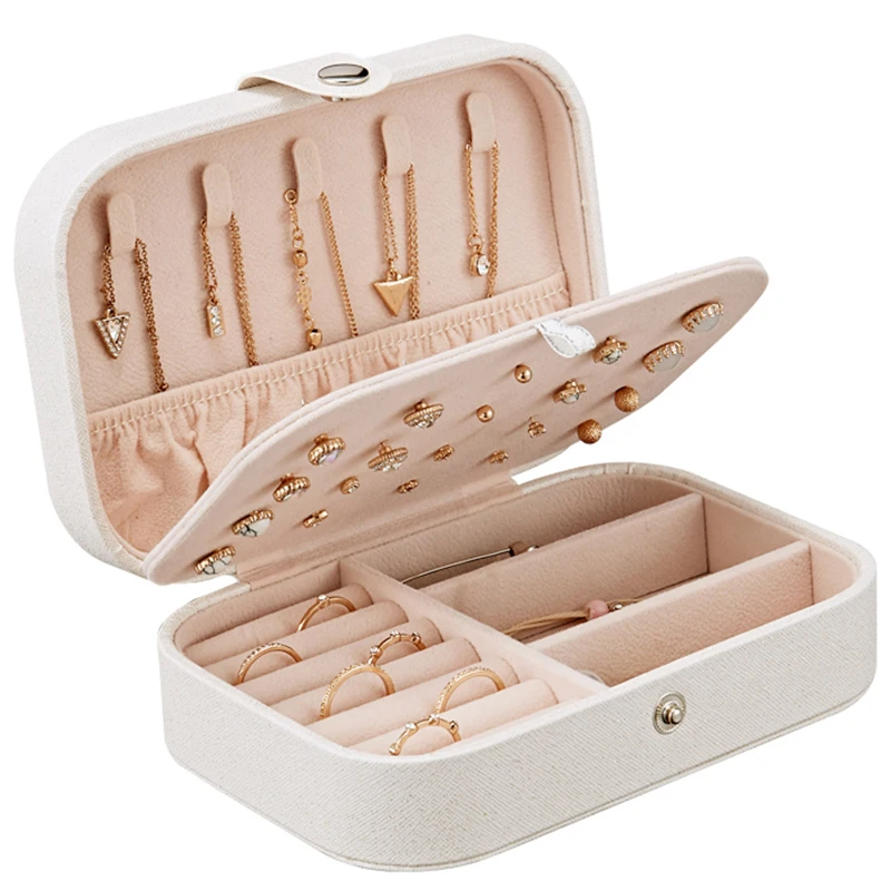 Double-Layer Portable Jewelry Box Jewelry Organizer Display Travel Jewelry Case Storage Boxes Button Leather Storage Packaging
Double-Layer Portable Jewelry Box Jewelry Organizer Display Travel Jewelry Case Storage Boxes Button Leather Storage Packaging