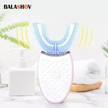 Sonic Electric Toothbrush U Type Toothbrush Silicon Head 360 Degrees Intelligent Automatic USB Charge Waterproof Teeth Whitening