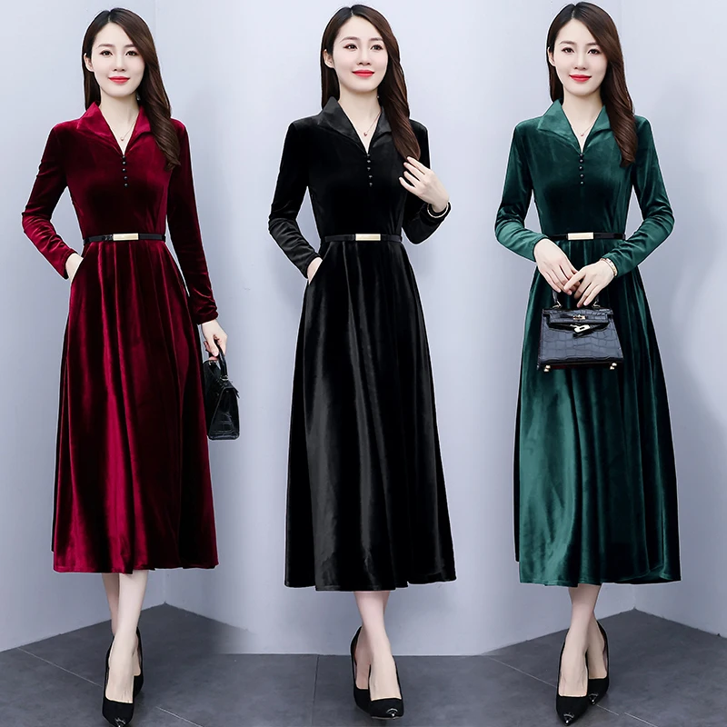 2023 Autumn temperament fashion lapel belt long sleeve casual elegant dress temperament with pockets in the long skirt
2023 Autumn temperament fashion lapel belt long sleeve casual elegant dress temperament with pockets in the long skirt