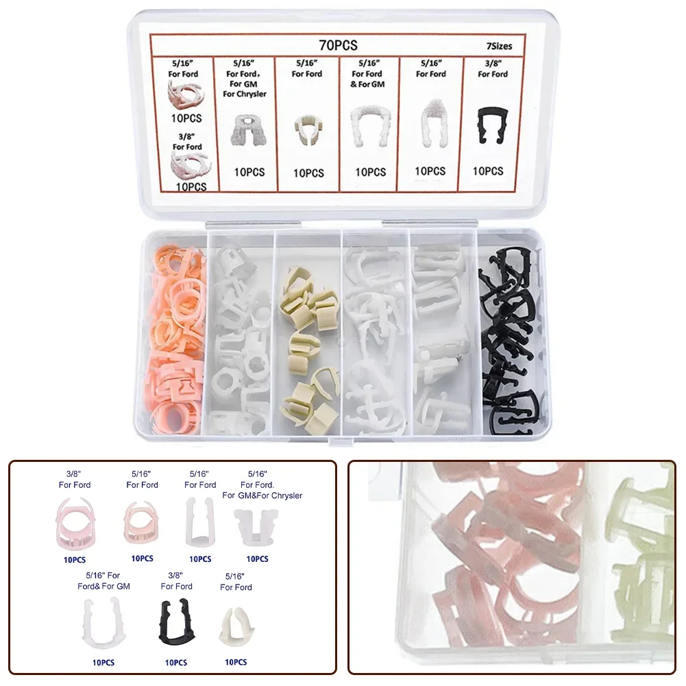 140Pcs/70pcs Fuel Pipe Fixing Clips Combination Kits Swordfish Fuel Line Retainer Clip Assortment For Ford Automotive Universal
140Pcs/70pcs Fuel Pipe Fixing Clips Combination Kits Swordfish Fuel Line Retainer Clip Assortment For Ford Automotive Universal