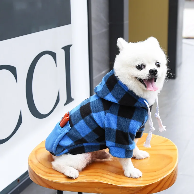 Autumn and winter fashionable plaid Hoodie sweater warm pocket zipper suitable for small and medium-sized dogs
Autumn and winter fashionable plaid Hoodie sweater warm pocket zipper suitable for small and medium-sized dogs