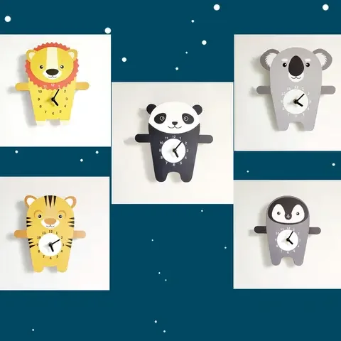 Cartoon Animals Wall Clock Wooden Nordic Mute Clocks For Baby Kids Room Decoration Figurines Hanging Nursery Decor Photo Props
Cartoon Animals Wall Clock Wooden Nordic Mute Clocks For Baby Kids Room Decoration Figurines Hanging Nursery Decor Photo Props