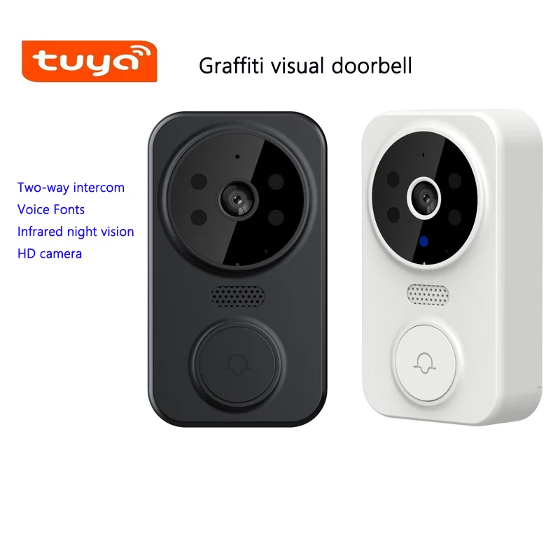 

Voice Fonts Infrared Night Vision Tuya Wifi Wireless Remote Visual Doorbell Two-way Intercom HD Camera Video Monitoring Doorbell
