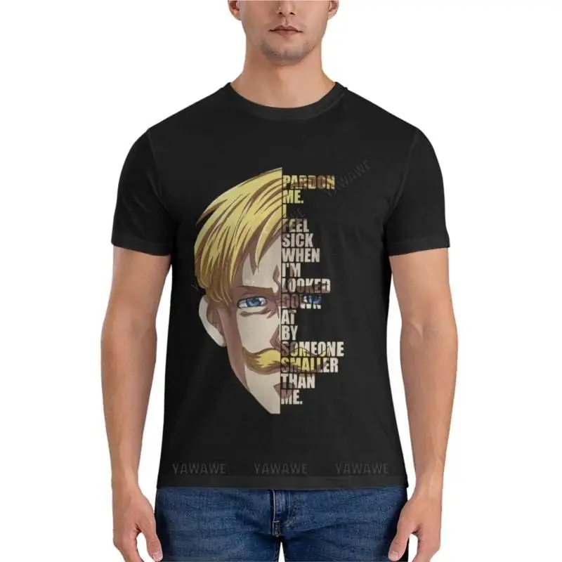 

Классическая мужская футболка Escanor - Seven при смертных грехах, быстросохнущая футболка для тренировок, Мужская футболка с коротким рукавом