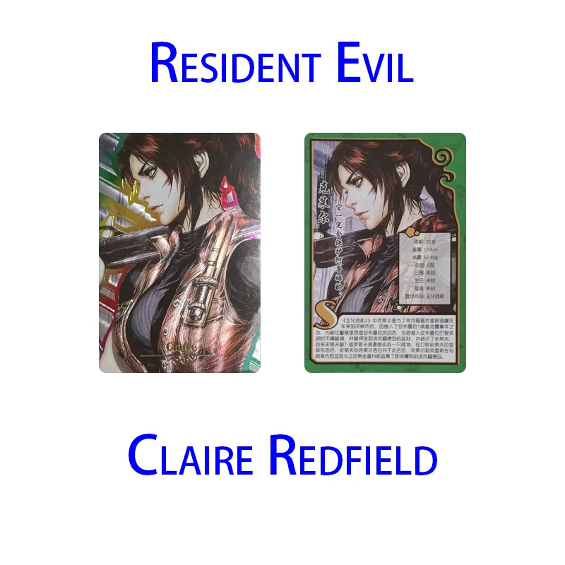 

1Pcs/set Resident Evil Claire Redfield Anime Characters Homemade Collection Card Board Game Card Kids Toys Christmas Gift
