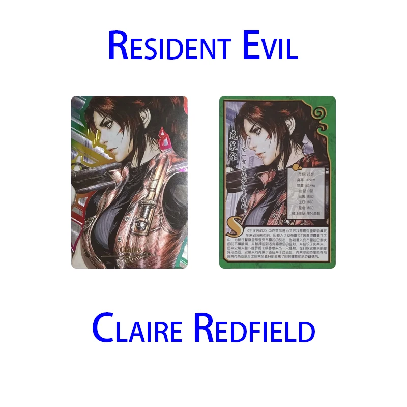 1Pcs/set Resident Evil Claire Redfield Anime Characters Homemade Collection Card Board Game Card Kids Toys Christmas Gift
1Pcs/set Resident Evil Claire Redfield Anime Characters Homemade Collection Card Board Game Card Kids Toys Christmas Gift